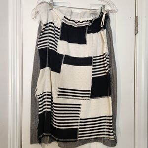 Italian Designer Patchwork Fringe Skirt Size 40